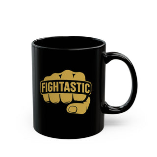 FIGHTASTIC Bare Knuckle Black Mug (11oz, 15oz, 2-Logos)